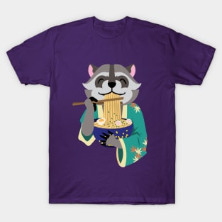 Raccoon Eating Ramen T-Shirt